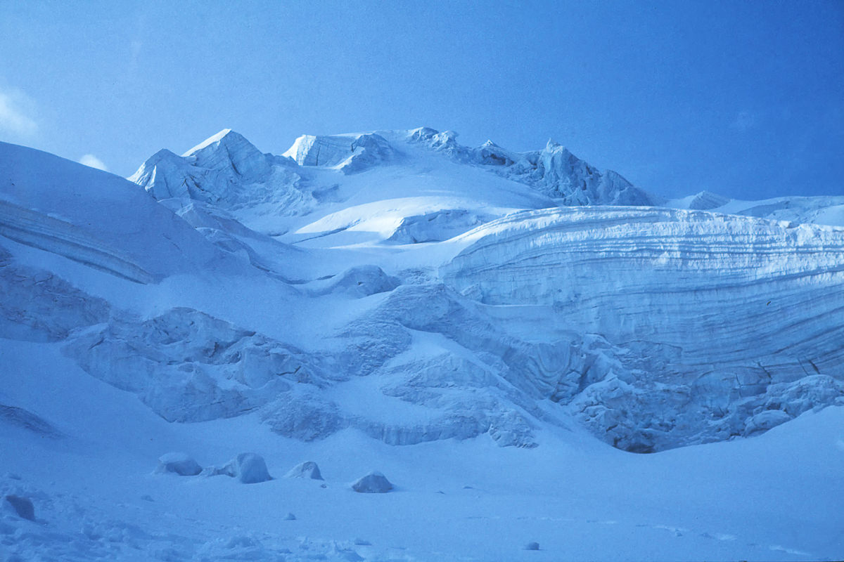 Gletscherbruch beim Aufstieg zum Ortlergipfel